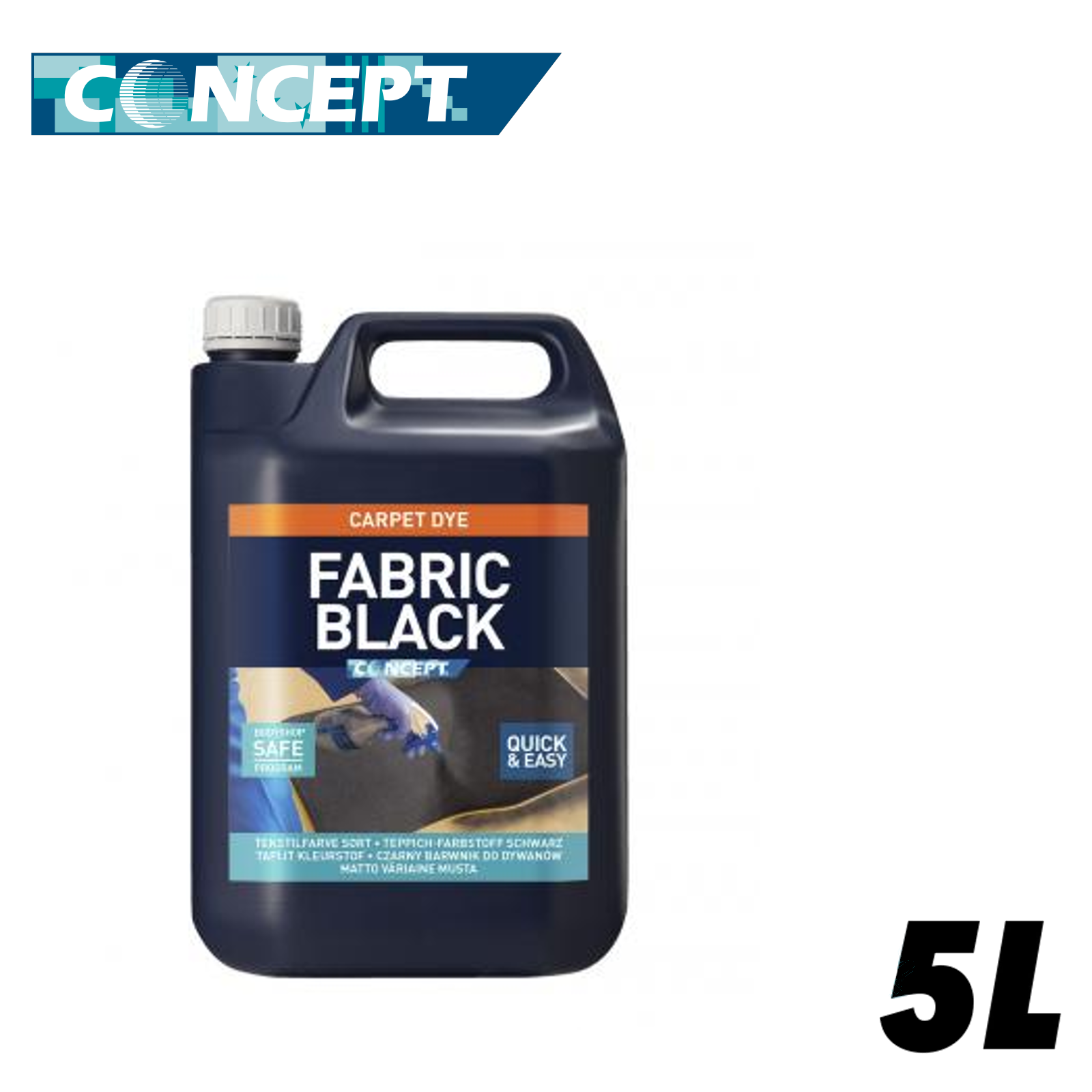 Concept Fabric Black Carpet Dye Rapid Drying 5L eBay